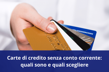 carte di credito senza conto corrente