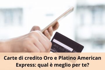 carte di credito oro platino American Express